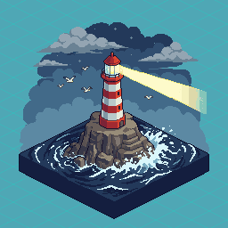 Isometric Island Blueprint Diorama example 1