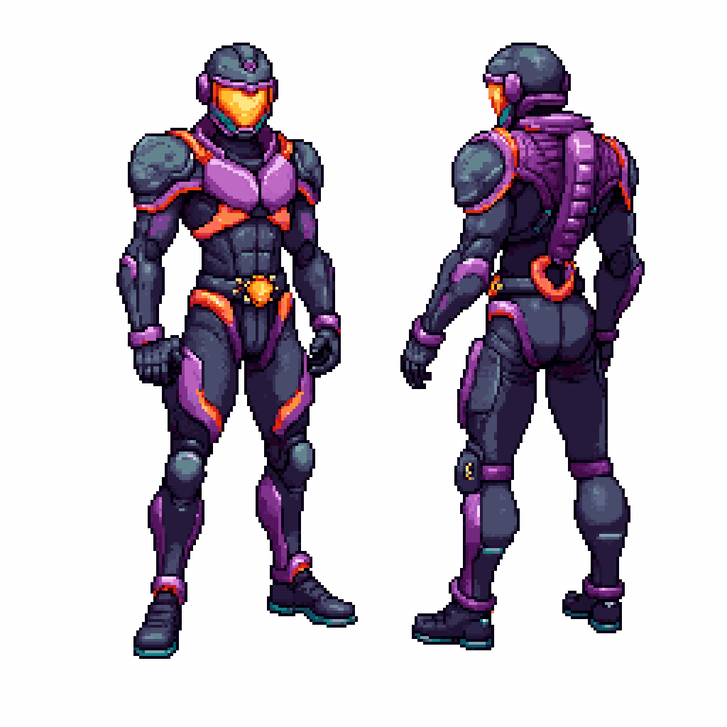 Character Turnaround Pixel Art Generator example 5