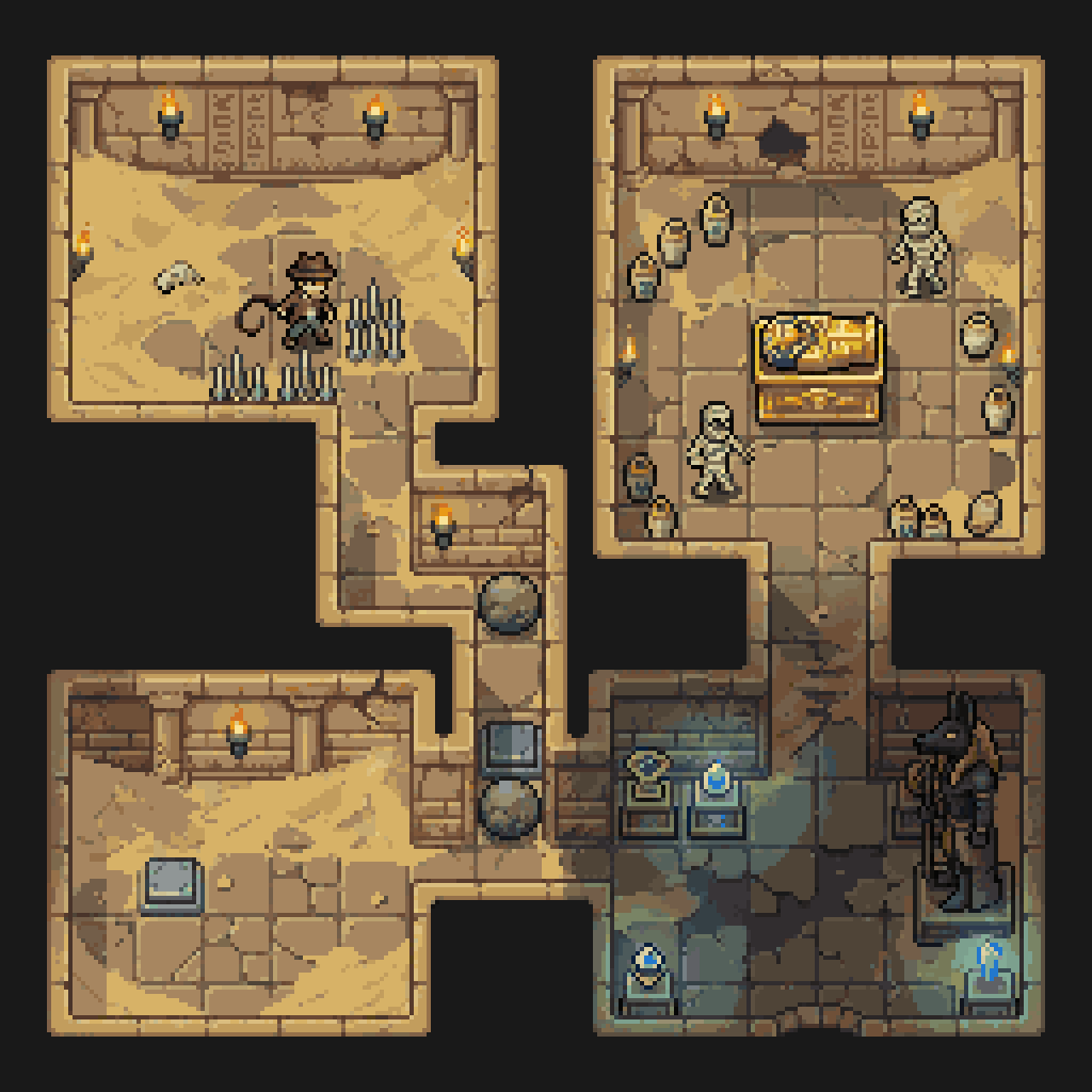 Dungeon Map Pixel Art Generator example 3