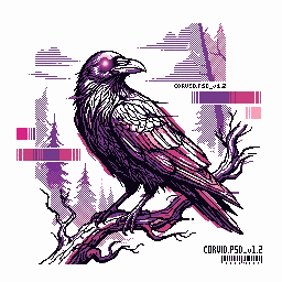 Magenta Glitch Editorial Illustration example 1
