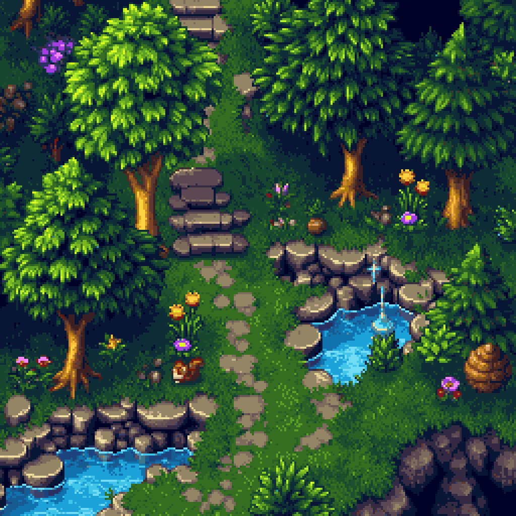 Top Down Map Pixel Art Generator example 3