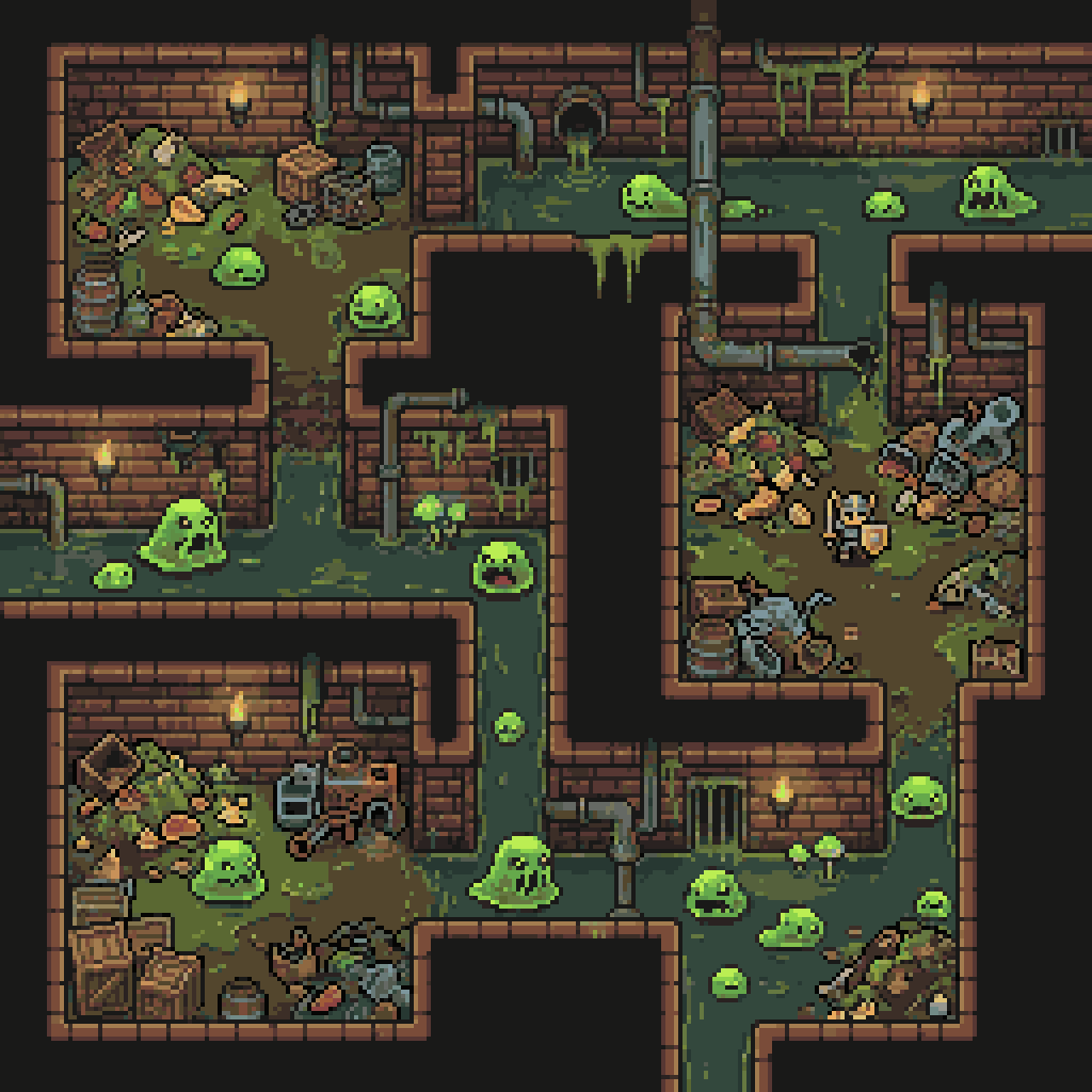 Dungeon Map Pixel Art Generator example 2