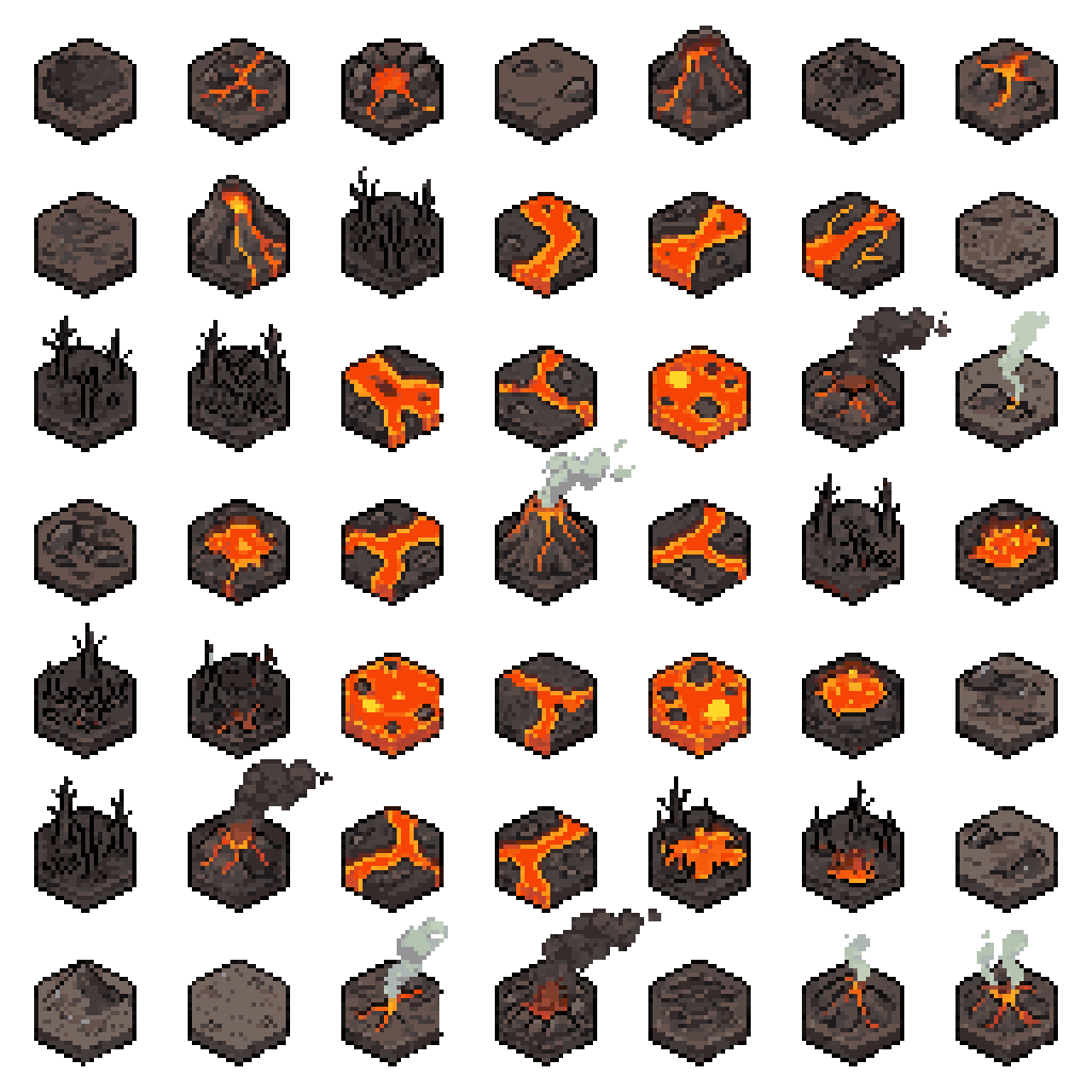 Hexagonal Tiles Pixel Art Generator example 5