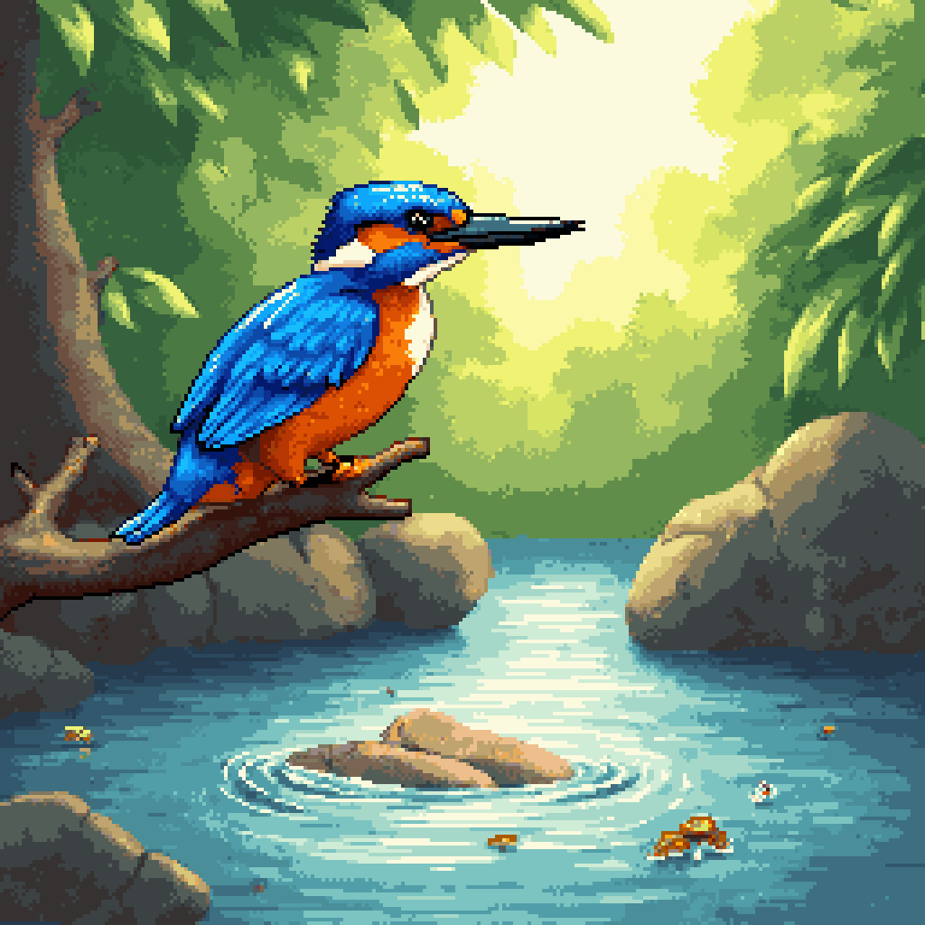 Watercolor Pixel Art Generator example 1