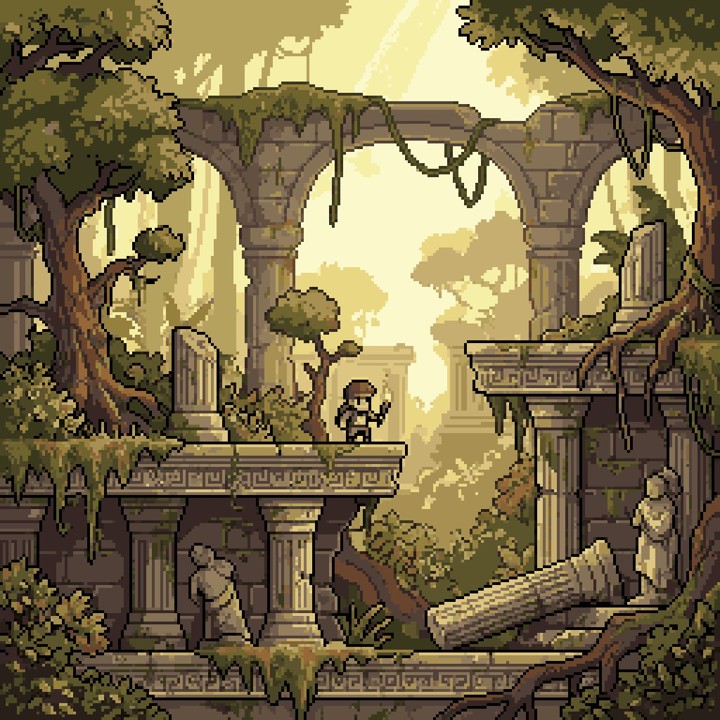 Platformer Pixel Art Generator example 2
