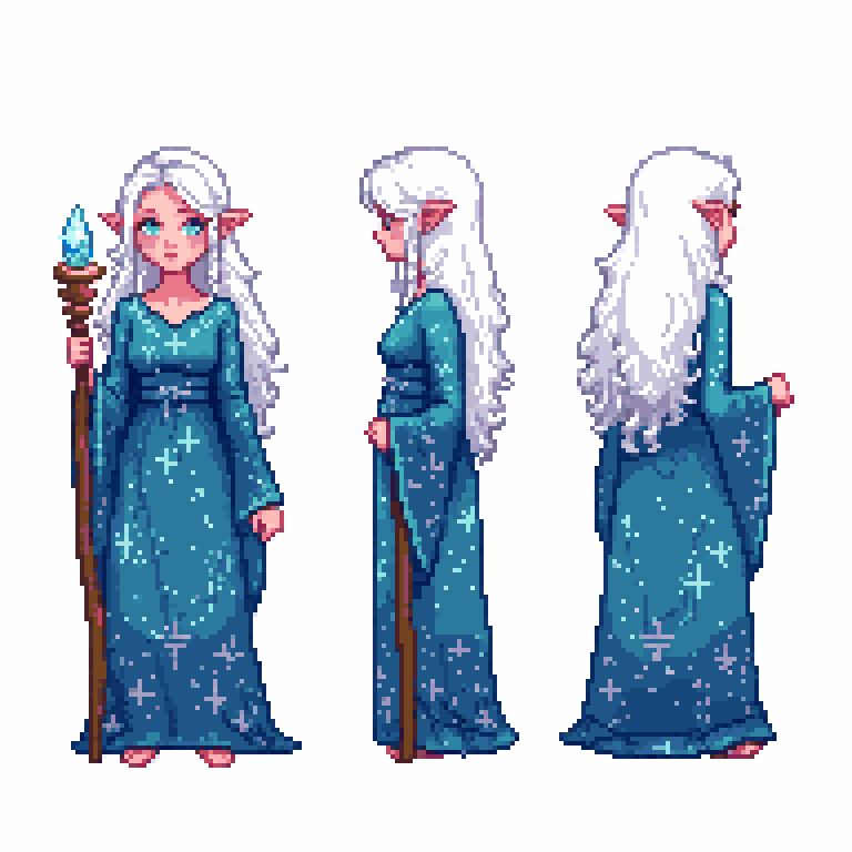 Character Turnaround Pixel Art Generator example 7