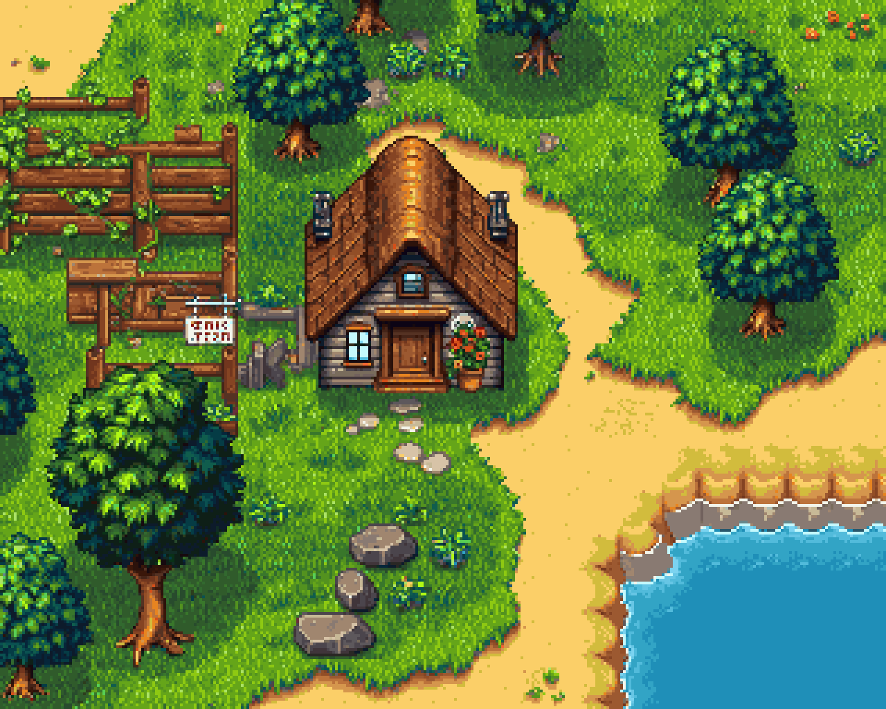 Top Down Map Pixel Art Generator example 1