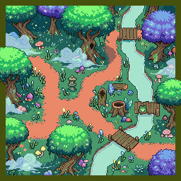 Cozy Top-Down Forest Map example 1