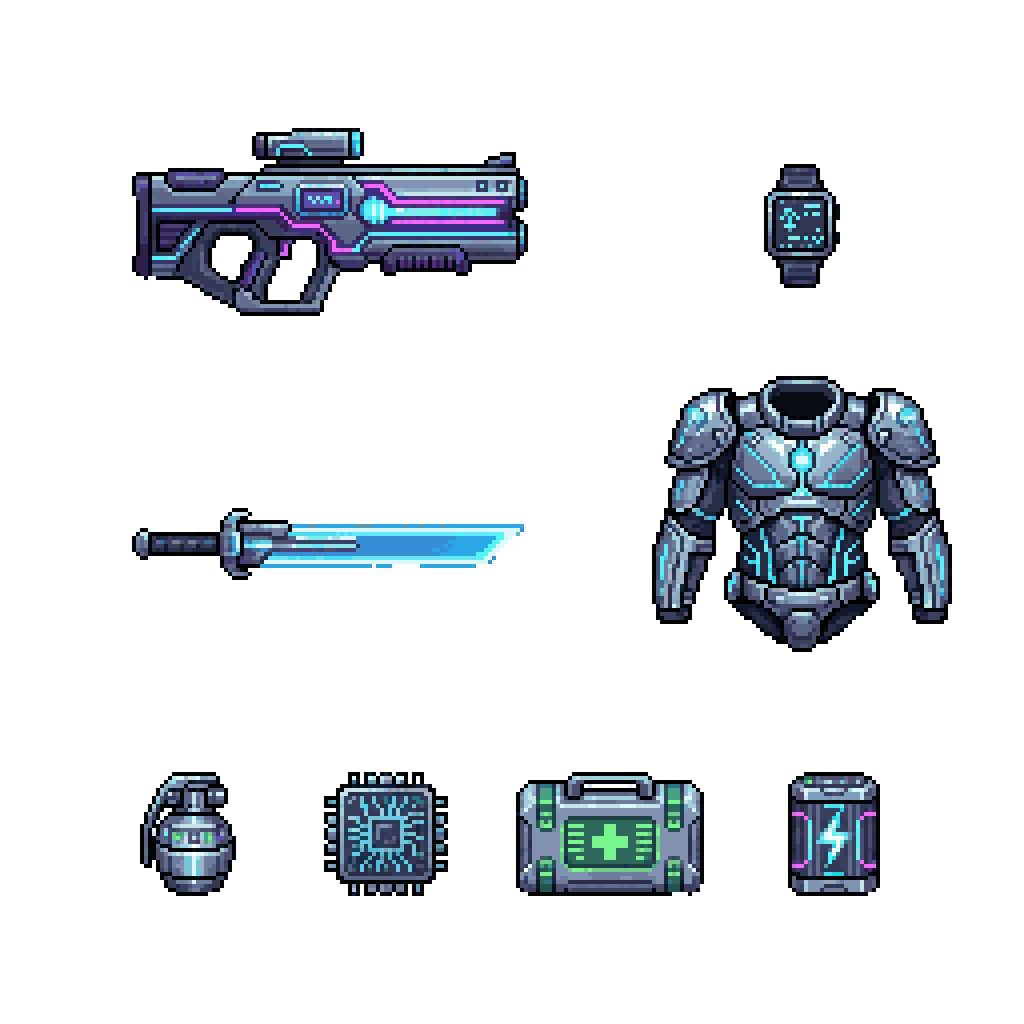 Inventory Items Pixel Art Generator example 2