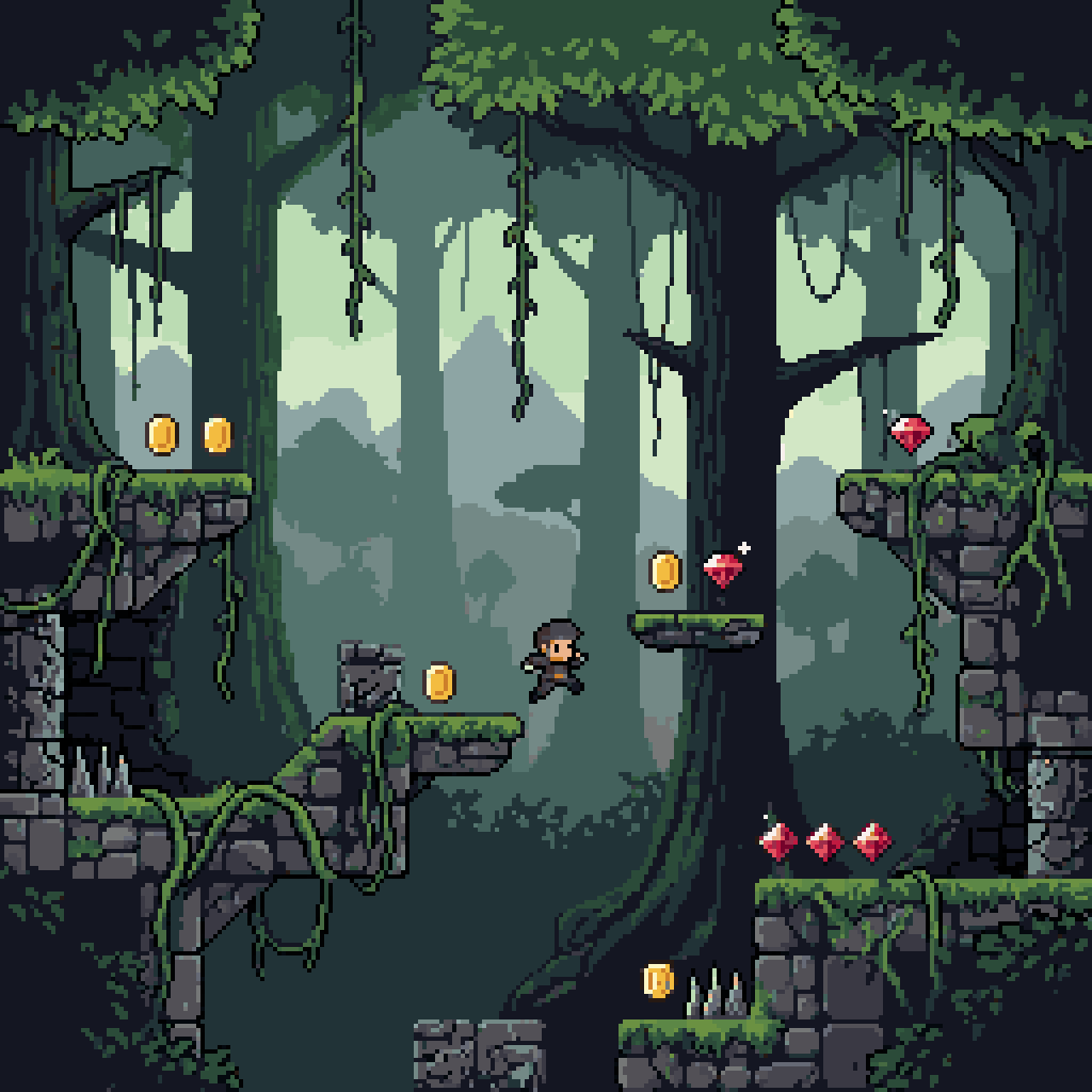 Platformer Pixel Art Generator example 3