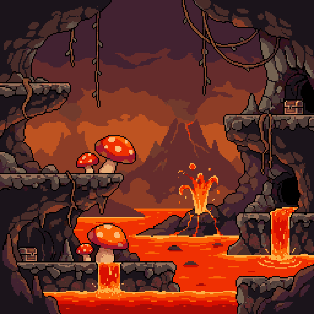 Platformer Pixel Art Generator example 1