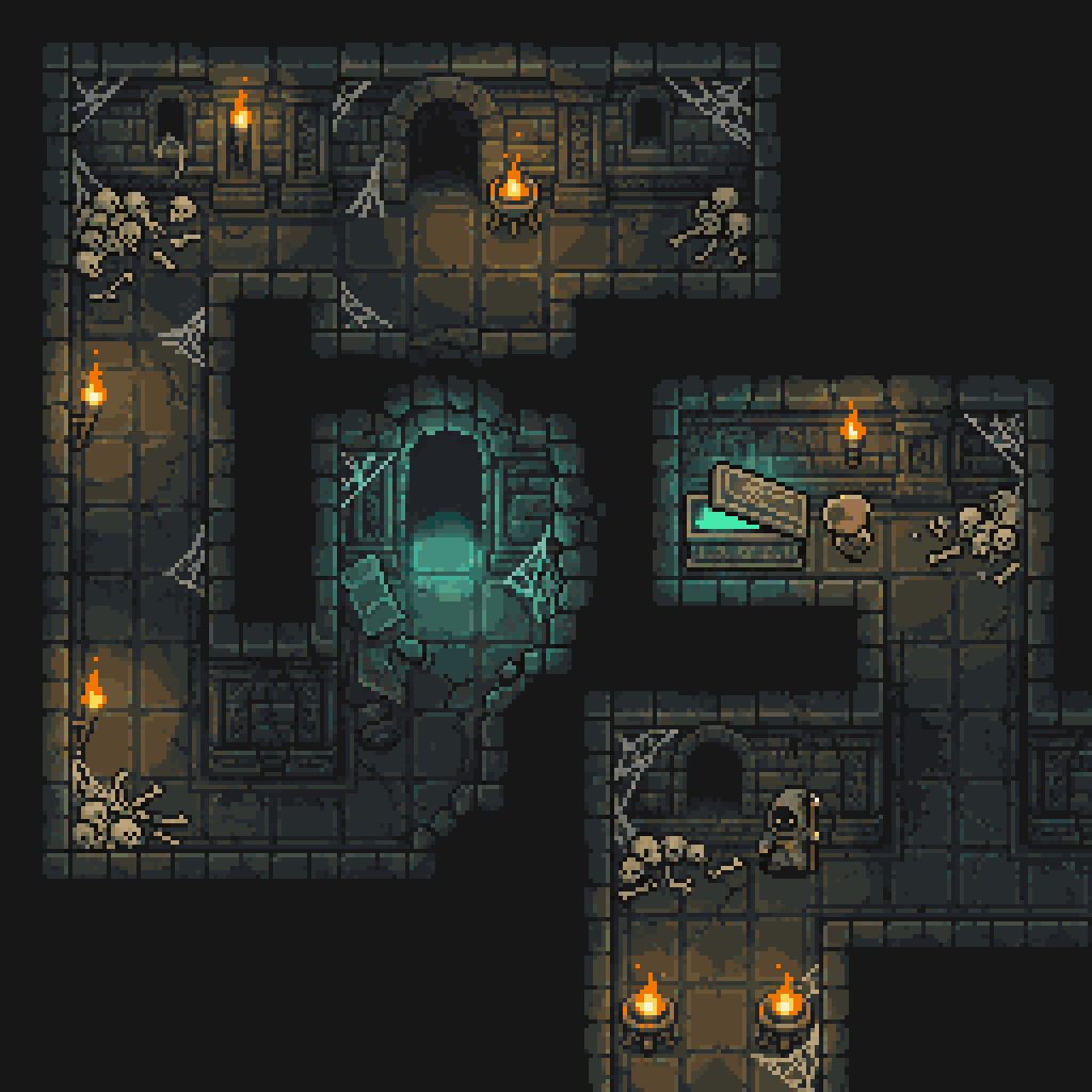 Dungeon Map Pixel Art Generator example 1